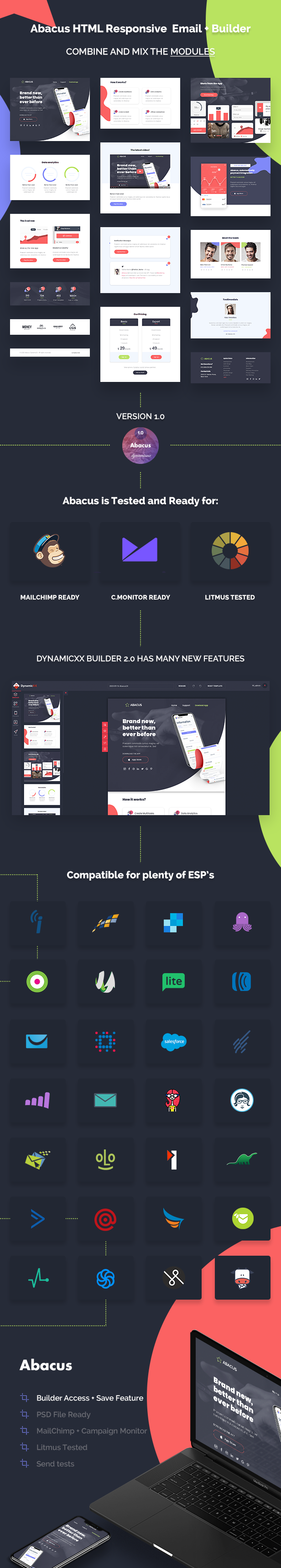 Abacus - Responsive Email + Online Template Builder - 1